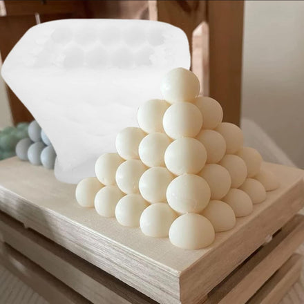 Pyramid bubble silicone candle mold suitable for candle making resin soap casting suitable for Bohemian style home decoration