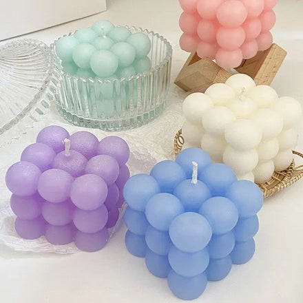 3*3 Magic Ball Silicone Candle Mold Soap Hand Twist Drill Overlap Ball Mold for Chocolate Candies