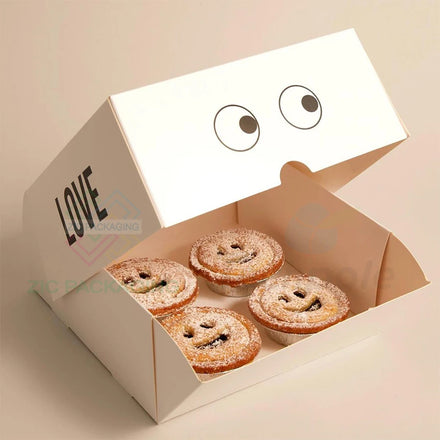 Eco Friendly Luxury Cake Packaging Sushi Box Takeaway Cupcake Bakery Cookies Brownie Packaging Box Disposable Food Packaging