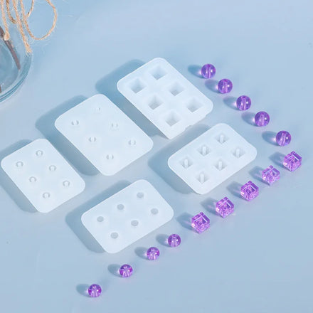 DIY 8mm square with Holes Glue Mold Handmade Earrings Bracelet Silicone Mold