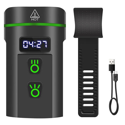 High Power Bright USB Rechargeable Built-In 5000mah Battery Aluminium Alloy Digital Power Display Bike Front LED Bicycle Light