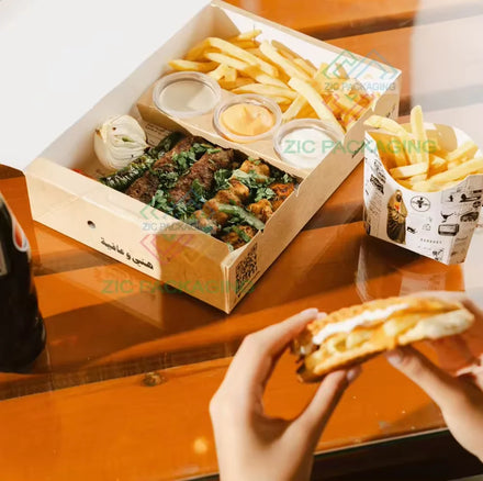 Eco Friendly Bakery Packaging Cupcake Bakery Cookies Waffle Minivan Cake Brownie Packaging Paper Box Disposable Food Packaging
