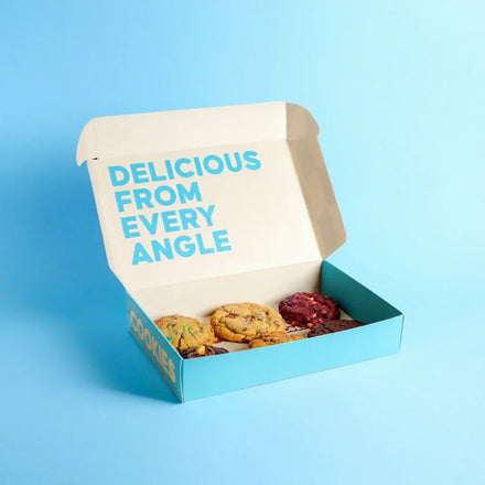 Custom 6pcs Cookie Box Food Grade Cardboard Cookie Boxes Bakery Packaging with Customer's Logo