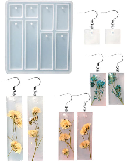 Jewelry Resin Molds Silicone Rectangle Resin Casting Molds Epoxy Molds Silicone Rectangle for Jewelry Making Bracelet