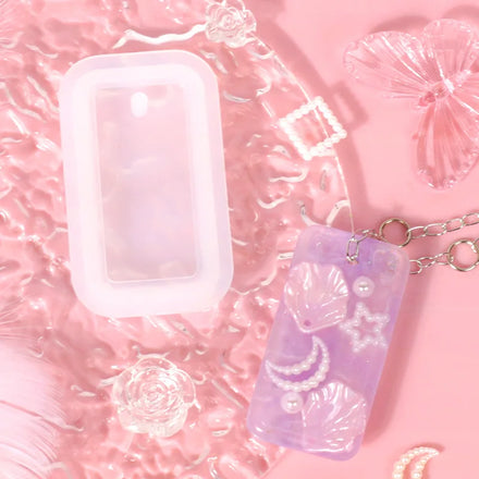 Rectangle Silicone Epoxy Resin Crafting Mold for DIY Key Chain Charms Pendant Necklace Jewelry Making Chocolate Cake Decoration