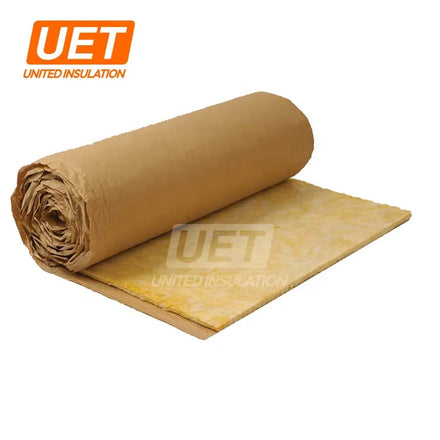 Kraft Faced R21 Vacuum  Fiber Glass Wool Roll Insulating Roofing Factory Price With Kraft Paper Fiber Glass Insulation