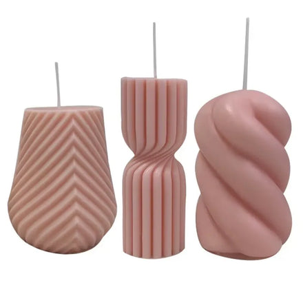 Popular Irregular Diamond Stripes Resin Making Silicone Mold for Candle Home Decoration