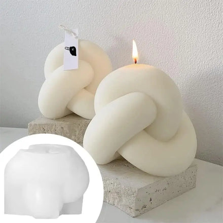 Big Knot Candle Mold Spiral Tie Tie Ball Twist Knot Ball Silicone Candle Mold Plaster Aromatherapy Candle Mold