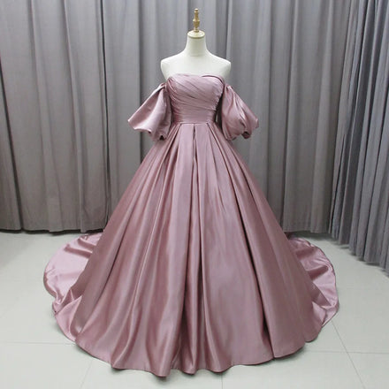 Jancember MZ0002 Beach Ruched Off Shoulder Boat Neck Evening Party Gowns