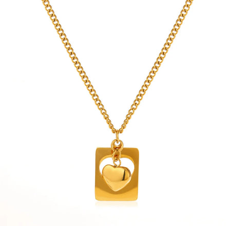 Wholesale Custom Gold Plated Stainless Steel Butterfly Heart Pendant Necklace Beautiful Design Accessories Unisex Cheap Women
