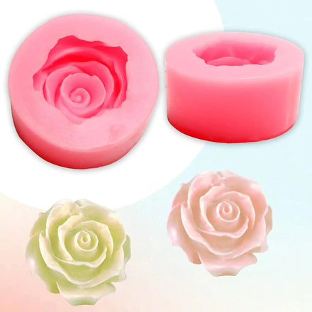 Rose Mold Silicone Jelly Soap 3D Fondant for Cupcake Candy Chocolate Decoration Cupcake Baking