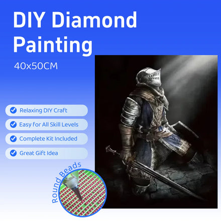 Custom 40*50cm DIY Knight's Redemption Pattern Diamond Painting Full Round 5D Acrylic Diamond Art Craft for Wall Decoration