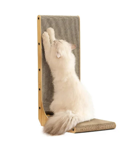 Kangdarpet High Strength Corrugated Paper L-Shaped Cat Scratching Board That Cats Love to Play With