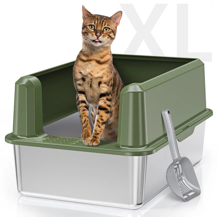 Hot Selling Portable Durable Stainless Steel & ABS Eco-Friendly Large Capacity 65L Easy Clean Litter Box for Large/Multiple Cats