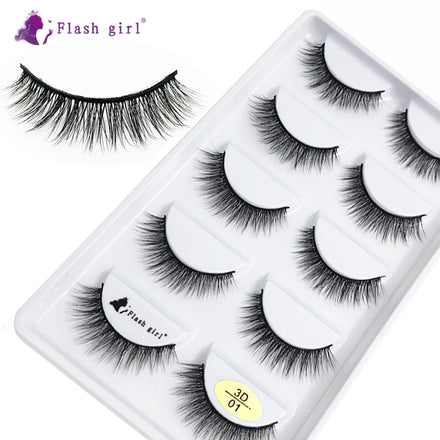 Factory Wholesale Price 3D01-3D48 Best Selling 13 Styles 5 Pairs 3D Faux Mink Natural False Eyelashes