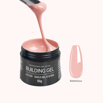 50g Building Gel Nails Clear Nail Strengthener Nail Extension Hard Gel Long Lasting High Effects Soak Off Gel in a Jar