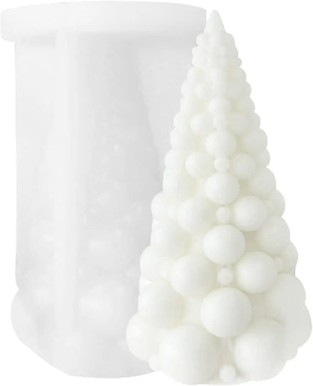 Customized Large Bubble Christmas Tree Shape Candle Mold for Candle Making Succulent Plaster Polymer Clay Decoration