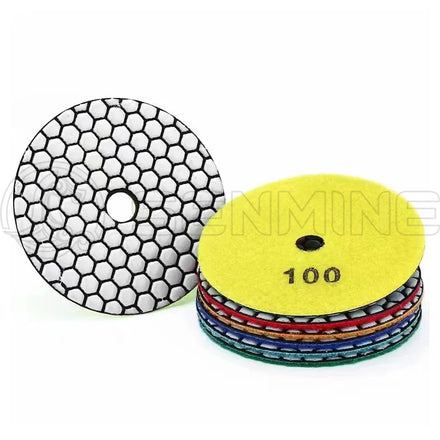 Senmine Diamond Polishing Pads 100mm OEM Abrasive Medium Hardness for Granite Wet Use High Efficiency Grit 50-3000 6.0mm