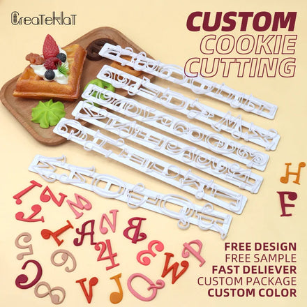 Alphabet Cookie Cutter Plastic Letters Fondant Cutters Handle Cake Decorating Tool Sugarcraft Embosser Mould Birthday Cakes