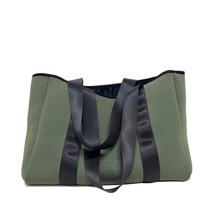 Custom Logo Women's Neoprene Messenger Tote Bag with Two Handles Luxury Handbag for Ladies