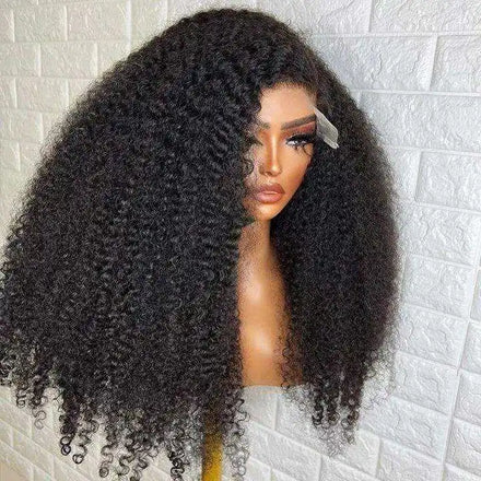 Wholesale Cheap Price Wear and Go Pre Plucked Brazilian Human Hair Afro Kinky Curly 5x5 13x4 Frontal Glueless HD Lace Wigs