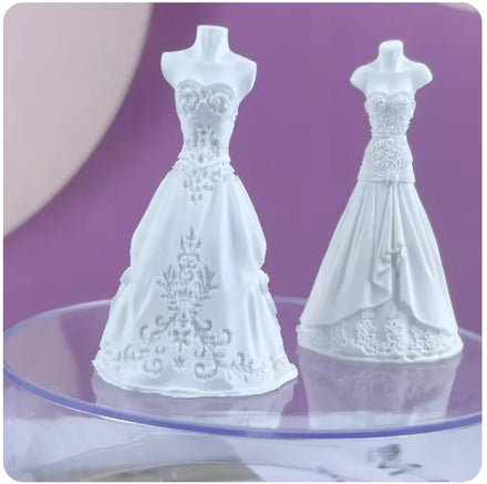 Diy OEM 3D New Design Wedding Dress Silicone Mold for Aromatherapy Candle Making Soap Plaster Resin Cake Decoration Baking Tools