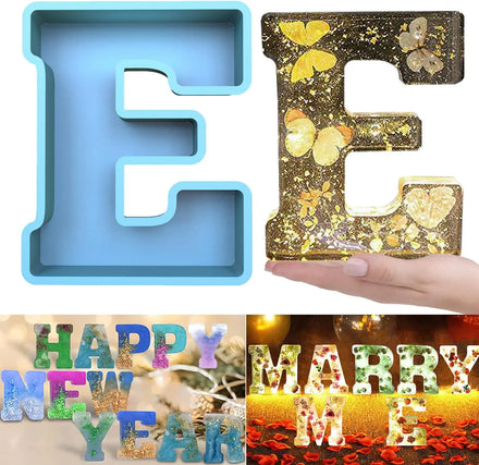 Wholesale Food Grade Alphabet Big Letter E Silicone Mold Suitable for Making Letters DIY Crafts Making Cakes Party Home Decor
