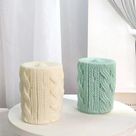 Wholesale cylinder candle Geometric Rib Texture Candle Molds for Candle Making birthday cake decorating cupcake kitchen tool