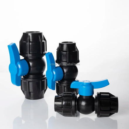 Good Quality Price Hdpe Pipe Fittings China Manufacturer PP Compression 25 mm PN16 Plastic Union Ball Valve for Irrigation