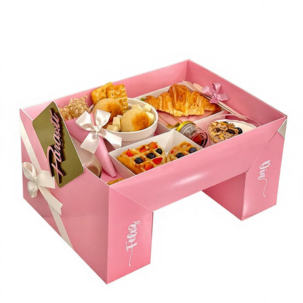 Luxury Cake Packaging Hot Pink Cardboard Stand up Catering Cake Box Christmas Birthday Table Party Bakery Gift Box