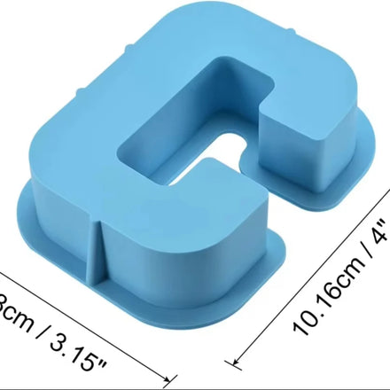 Alphabet Big Letter C Giant LED Light Light Epoxy Freshie to Put OnWood Base Silicone Molds for LED Display Base Letters Pendant