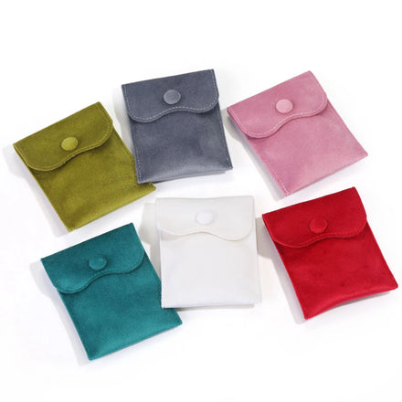 Velvet Jewelry Envelopes Pouches Bag for Gift With Button Personalized Pouch for Jewelry
