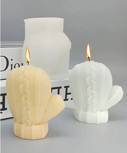 Homemade craft silicone molds for aromatherapy candles Christmas plush gloves plaster ornaments epoxy jewelry and glue crafts