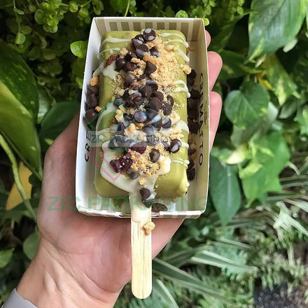 Eco Friendly Bakery Packaging Sushi Box Takeaway Luxury Cake Donuts Ice Cream Pastry Cookie Brownie Paper Packing Boxes Tray