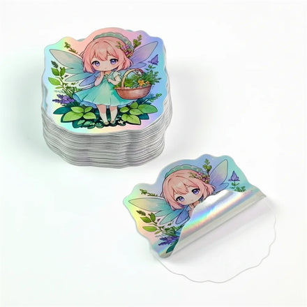 Custom High Quality Vinyl Holographic Various Craft Stickers DIY Decoration Waterproof Graffiti Gift Stickers