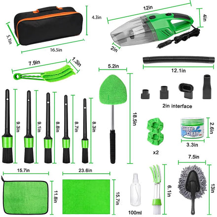 Car Cleaning KitCar Wash Kit with BrushCar Brush Set for Exterior and InteriorCar Detailing Car Cleaning Set