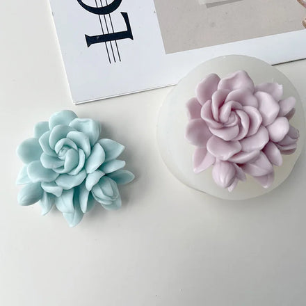 OEM Wholesale 3D Various Flower Designs Silicone Candle Molds Peony Rose Lotus Flower Soap Making