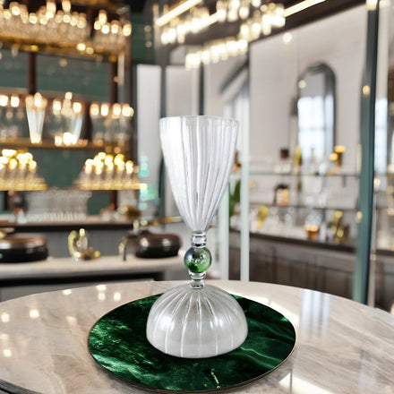 Chien Keng 200~300ml (7~10 Oz) Transparent Heat-resistant Durable Borosilicate Glass Red Wine Goblet Hand Blown Modern Drinkware