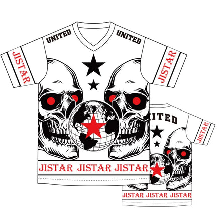 Wholesale Vintage Skull Print Men's Oversize T-Shirt Custom Printing Pattern for Short Sleeve Tees