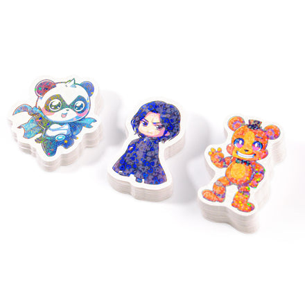 High-quality Custom Multi-craft Holographic Effect Vinyl Custom Labels Cute Anime Stickers