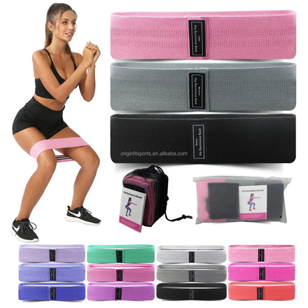 Pink Fitness Resistance Bands Set Custom logo 5 Latex Elastic Mini Loop Yoga Gym Workout Exercise Bands Body Building