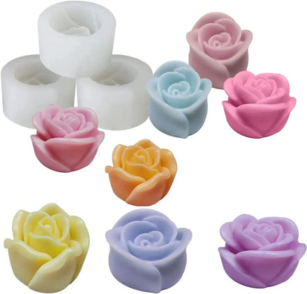 3D Rose Flower Soap Mold for Cake DecoratingValentines Day Gifts Soap Making Handmade Chocolate Candy Soap