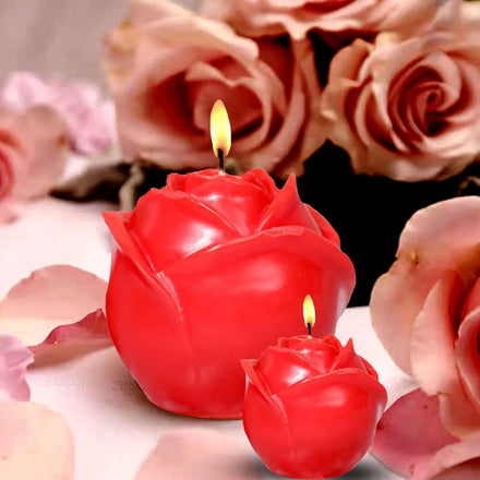 Rose Flower Candle 3D Rose Flower Silicone Molds for DIY Epoxy Resin Casting Soap Ice Cubes and Craft Decoration
