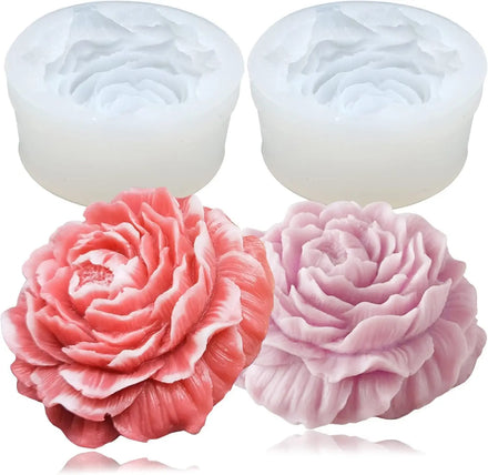 Peony Flower Silicone Candle Soap Mold for Handmade Resin Craft Candy Cake Decoration Paper Cup