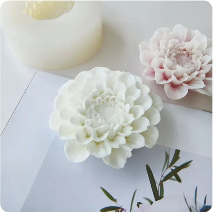 Large Peony Flower Silicone Candle Mold Handmade 3D Rose Candle Soap Plaster Resin Baking Tool Home Decor Gift