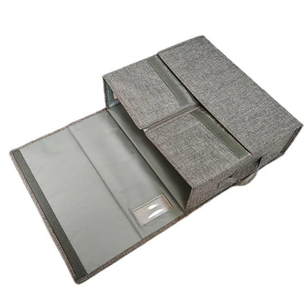 Foldable Bedding Sheet Storage Box with Window Closet Bed Sheet Organizer Set Containers for Blankets Quilt Pillow Cubes