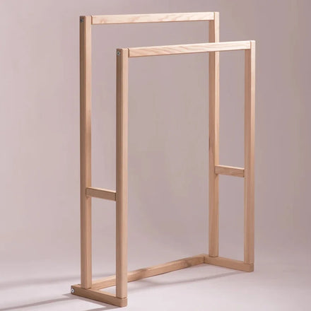 Free Standing Metal Towel and Gym Mat Rack 2 Tier for Home or Gym for Beverage Yoga Mat Holder