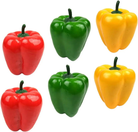 Simulation Bell Pepper Model Vegetables Molds Kitchen Decoration Pepper Display Props Peppers Mix Poly Dragon Food