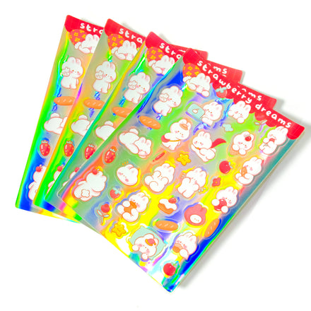Custom Waterproof Custom Printed Vinyl Kiss Cut Cute Cartoon Paper Stickers Glossy Finish for Stationery Decoration