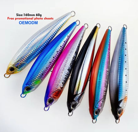 New Fishing Lure Mold Floating Saltwater Fishing Pencil Lure Stickbait Popper Topwater Body Fishing Lure Bait